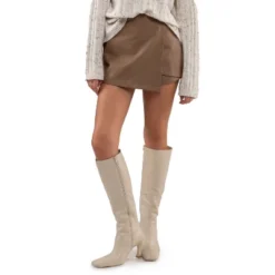 August Sky Women's Faux Leather Wrap Skort 13 August Sky Women's Faux Leather Wrap Skort -Avenue Clothing Shop GUEST ab66bdc7 c3e8 416d be1f d6392a1d27d3