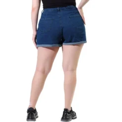 Agnes Orinda Women's Plus Size Jean Short Zipper Roll Up Hem Stretched Denim Shorts -Avenue Clothing Shop GUEST ad35a54a 487a 43b8 9baf 993828c6eb93