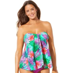 Swimsuits For All Women’s Plus Size Flyaway Bandeau Tankini Top -Avenue Clothing Shop GUEST ad4a6f44 9ac2 43eb a41e 48632982ad04