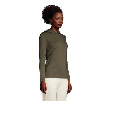 Lands' End Women's Supima Cotton Pullover Hoodie 4 Lands' End Women's Supima Cotton Pullover Hoodie - Image 2