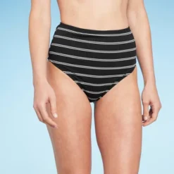 Women's Ribbed High Waist Bikini Bottom - Shade & Shore™ Black Striped -Avenue Clothing Shop GUEST af8fd0ea 19ba 4b18 aa9b f9b5f9ba0182