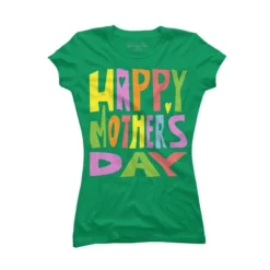 Junior's Design By Humans Happy Mother's Day Colorful Text By Yunta T-Shirt -Avenue Clothing Shop GUEST b20fda8e 804b 4c51 8f84 a4a585ecd40a