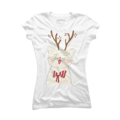 Junior's Design By Humans Christmas Cat By Rasheb T-Shirt -Avenue Clothing Shop GUEST b3dcddfc 8306 4887 908c 4319bcb082a4