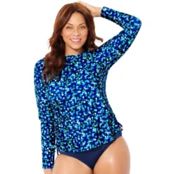 Swimsuits For All Women’s Plus Size Chlorine Resistant Side-Tie Adjustable Long Sleeve Swim Tee 18 Swimsuits For All Women’s Plus Size Chlorine Resistant Side-Tie Adjustable Long Sleeve Swim Tee -Avenue Clothing Shop GUEST b65a2a32 2788 46ca 8987 9fa8db5b5ec7
