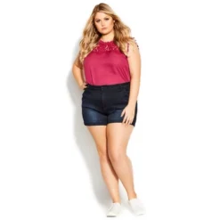 Women's Plus Size Denim Breeze Short - Dark Denim | CITY CHIC -Avenue Clothing Shop GUEST b65c568a 9f11 4df4 aaa9 74cc8c5807b9