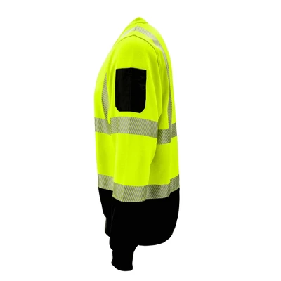 RefrigiWear High Visibility Hi Vis ANSI Type R, Class 3 Breathable Safety Crewneck Sweatshirt With Reflective Tape 6 RefrigiWear High Visibility Hi Vis ANSI Type R, Class 3 Breathable Safety Crewneck Sweatshirt With Reflective Tape - Image 4