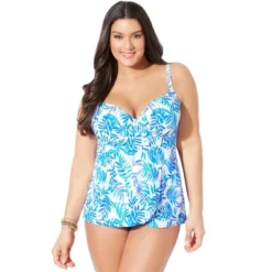 Swimsuits For All Women’s Plus Size Bra Sized Faux Flyaway Underwire Tankini Top -Avenue Clothing Shop GUEST ba5eefd9 f14d 4792 8912 3fe49fd61723