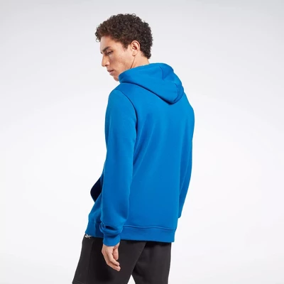 Reebok Identity Fleece Stacked Logo Pullover Hoodie Mens 4 Reebok Identity Fleece Stacked Logo Pullover Hoodie Mens - Image 2