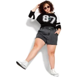 Women's Plus Size Hannah Short - Black | SOCIETIE+ -Avenue Clothing Shop GUEST bc18e1bf 859a 4649 978a 39677e50b857
