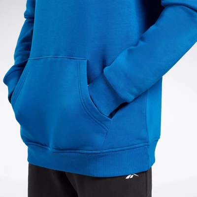 Reebok Identity Fleece Stacked Logo Pullover Hoodie Mens 6 Reebok Identity Fleece Stacked Logo Pullover Hoodie Mens - Image 4