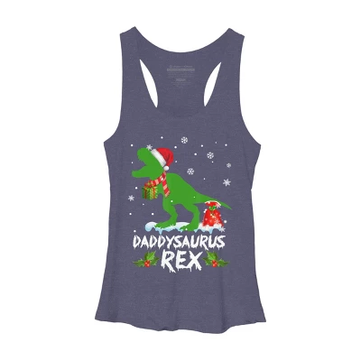 Women's Design By Humans Daddysaurus Christmas By NekoShop Racerback Tank Top 6 Women's Design By Humans Daddysaurus Christmas By NekoShop Racerback Tank Top - Image 4