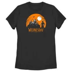 Women's Wednesday Halloween Haunted House T-Shirt -Avenue Clothing Shop GUEST bf8a7771 376a 4670 8d0b c41d255d49f8