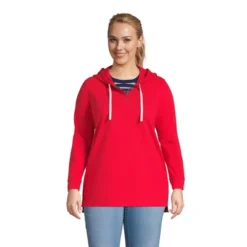 Lands' End Women's Long Sleeve Heavyweight Jersey Button Front Hoodie Tunic -Avenue Clothing Shop GUEST c00871f3 6014 42f3 b107 df807e7539ac
