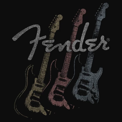 Junior's Fender Triple Fret Logo Racerback Tank Top 3 Junior's Fender Triple Fret Logo Racerback Tank Top