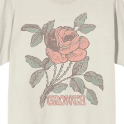 Bioworld Vintage Rose Growth Crew Neck Short Sleeve Tofu Unisex Adult T-shirt