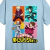 My Hero Academia Cast Crew Neck Short Sleeve Light Blue Women's NIght Shirt 1 My Hero Academia Cast Crew Neck Short Sleeve Light Blue Women's NIght Shirt -Avenue Clothing Shop GUEST c3e42350 7360 40a3 be65 31dca99e815f