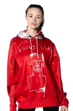 Members Only - Women's Basquiat X Members Only Hoodie Oversized Jacket - Red -Avenue Clothing Shop GUEST c5f7fdfd b9bf 4b65 8d2e 3cc05db78cea