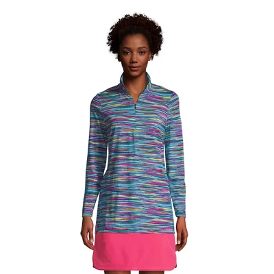 Lands' End Women's Quarter Zip Long Sleeve Tunic Rash Guard Cover-up UPF 50 Sun Protection 11 Lands' End Women's Quarter Zip Long Sleeve Tunic Rash Guard Cover-up UPF 50 Sun Protection - Image 9