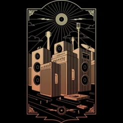 Women's Design By Humans Sound City By Gammaray85 Racerback Tank Top