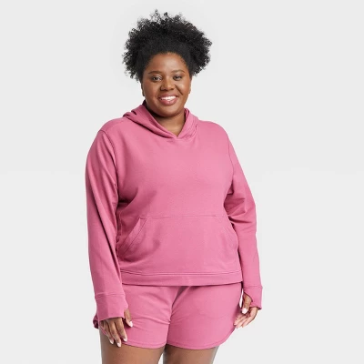 Women's Plus Size Ultra Value French Terry Hooded Sweatshirt - All In Motion™ 3 Women's Plus Size Ultra Value French Terry Hooded Sweatshirt - All In Motion™