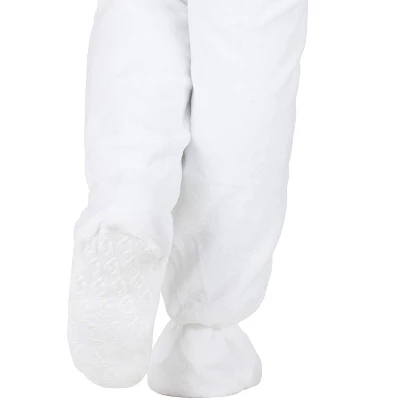 Footed Pajamas - Arctic White Adult Hoodie Fleece Onesie 5 Footed Pajamas - Arctic White Adult Hoodie Fleece Onesie - Image 3
