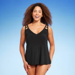 Women's UPF 50 Cut Out Strap Tankini Top - Aqua Green® -Avenue Clothing Shop GUEST caf791c7 94c8 47cd b140 75a4c7b69e0b