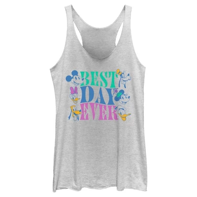Women's Mickey & Friends Best Day Ever Crew Racerback Tank Top 5 Women's Mickey & Friends Best Day Ever Crew Racerback Tank Top - Image 3