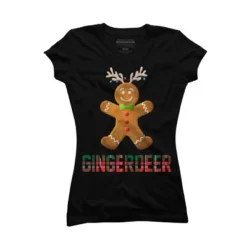 Junior's Design By Humans Gingerbread Reindeer Matching Family Group Christmas Pajama By Forever9 T-Shirt -Avenue Clothing Shop GUEST cbab2031 9f8e 41a2 92b2 fd5fd7c4f643