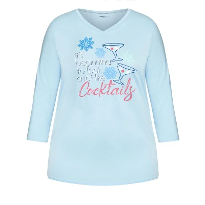 Women's Plus Size Shine Sleep Top - Pink | AVENUE 6 Women's Plus Size Shine Sleep Top - Pink | AVENUE - Image 4