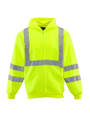 RefrigiWear High Visibility Hi Vis Fleece Hooded Sweatshirt 7 RefrigiWear High Visibility Hi Vis Fleece Hooded Sweatshirt - Image 5