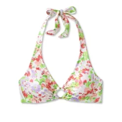 Women's Halter Center Front Ring Bralette Bikini Top - Shade & Shore™ Multi Floral Print -Avenue Clothing Shop GUEST cda75d99 a711 461a 9cd1 6176d950e3fa