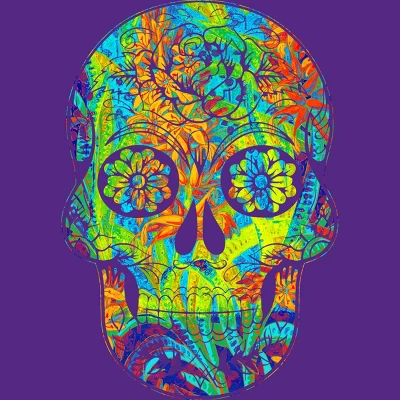 Women's Design By Humans Dia Del Muertos Day Of The Dead Halloween Floral Skull By Ppanda Racerback Tank Top 3 Women's Design By Humans Dia Del Muertos Day Of The Dead Halloween Floral Skull By Ppanda Racerback Tank Top