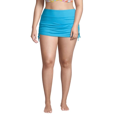 Lands' End Women's Plus Size Chlorine Resistant Tummy Control Adjustable Swim Skirt Swim Bottoms 4 Lands' End Women's Plus Size Chlorine Resistant Tummy Control Adjustable Swim Skirt Swim Bottoms - Image 2