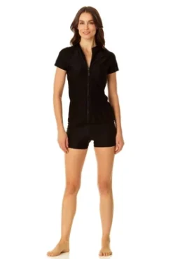 Coppersuit - Women's Short Sleeve Zip Front Rashguard Swimsuit Top 12 Coppersuit - Women's Short Sleeve Zip Front Rashguard Swimsuit Top -Avenue Clothing Shop GUEST d1c40566 5801 4dc3 921c d8f8d9f384c2
