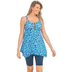 Swim 365 Women’s Plus Size Longer-Length Tankini Top -Avenue Clothing Shop GUEST d23490d0 c373 4d5e b4b8 d1ed1d7f3e74