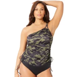 Swimsuits For All Women’s Plus Size Adjustable One Shoulder Tankini Top -Avenue Clothing Shop GUEST d24d4703 1528 4ea2 b354 50cd73e7c657