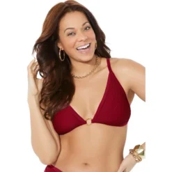 Swimsuits For All Women’s Plus Size O-Ring Knit Mesh Overlay Bikini Top -Avenue Clothing Shop GUEST d5396f04 7c59 463c 814f f636ae8fb1f1