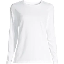 Lands' End Women's Relaxed Supima Cotton Long Sleeve Crewneck T-Shirt -Avenue Clothing Shop GUEST d7d94a74 fe30 4ab7 9d73 4be3c84d4cf5