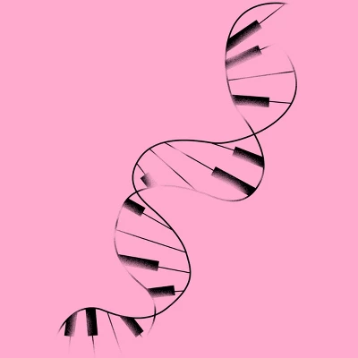 Women's Design By Humans DNA Piano By Tobiasfonseca Racerback Tank Top 3 Women's Design By Humans DNA Piano By Tobiasfonseca Racerback Tank Top