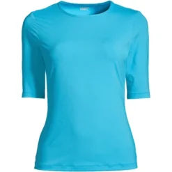 Lands' End Women's Crew Neck Elbow Sleeve Rash Guard UPF 50 Sun Protection Modest Swim Tee 22 Lands' End Women's Crew Neck Elbow Sleeve Rash Guard UPF 50 Sun Protection Modest Swim Tee -Avenue Clothing Shop GUEST da4bd5f8 5707 4a14 9d68 f8f8ed67870b