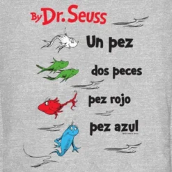 Junior's Dr. Seuss One Fish Two Fish Red Fish Blue Fish Spanish T-Shirt