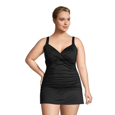 Lands' End Women's Plus Size DD-Cup Chlorine Resistant V-Neck Underwire Tankini Top Swimsuit Adjustable Straps 4 Lands' End Women's Plus Size DD-Cup Chlorine Resistant V-Neck Underwire Tankini Top Swimsuit Adjustable Straps - Image 2