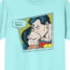 Superman He's My Hero Comic Panel Crew Neck Short Sleeve Celadon Women's T-shirt -Avenue Clothing Shop GUEST dc3bf1a3 f034 4fe9 9579 65da88505d38