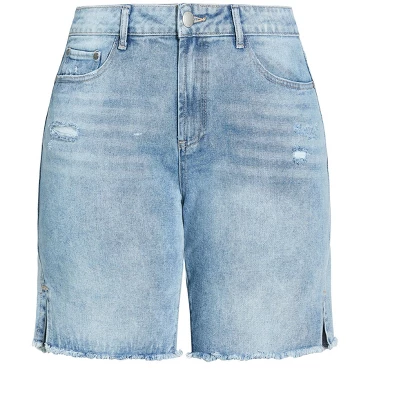 Women's Plus Size Supa Split Short - Light Wash | CITY CHIC 4 Women's Plus Size Supa Split Short - Light Wash | CITY CHIC - Image 2