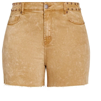 Women's Plus Size Coastal Walk Short - Tawny Wash | CITY CHIC 4 Women's Plus Size Coastal Walk Short - Tawny Wash | CITY CHIC - Image 2