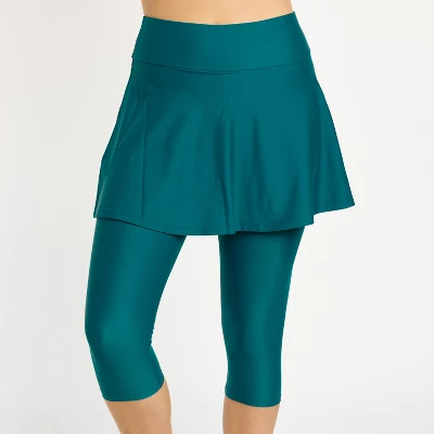 Calypsa Womens -Flared Swim Skort With Capri Leggings 8 Calypsa Womens -Flared Swim Skort With Capri Leggings - Image 6