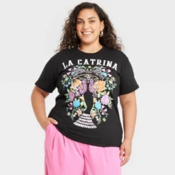 Women's Día De Muertos La Catrina Short Sleeve Graphic T-Shirt - Black 9 Women's Día De Muertos La Catrina Short Sleeve Graphic T-Shirt - Black -Avenue Clothing Shop GUEST de73f0d0 7c45 464f af19 19345ffcaf97