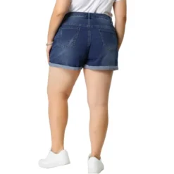 Agnes Orinda Plus Size Shorts For Women Roll Hem Denim Jeans Short Pants -Avenue Clothing Shop GUEST dfd3a2e1 467c 46f5 886d 1810dcaf5543