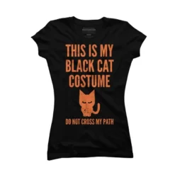 Junior's Design By Humans Halloween Introvert Black Cat Costume By Commykaze T-Shirt -Avenue Clothing Shop GUEST dfec10c4 78a1 4800 9705 fcb7ca631a40