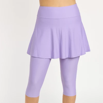 Calypsa Womens -Flared Swim Skort With Capri Leggings 7 Calypsa Womens -Flared Swim Skort With Capri Leggings - Image 5